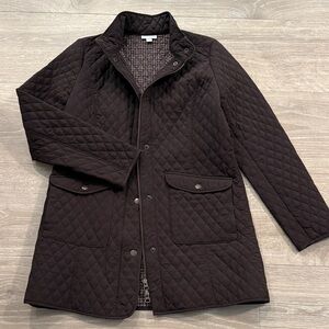 J. Jill Quilted Dark Brown Lightweight Jacket XS